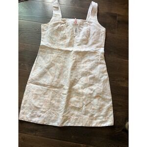 NWT! Vineyard Vines Women's Shift Dress Size 12 Rope Toile Soft Pink‎ Sleeveless